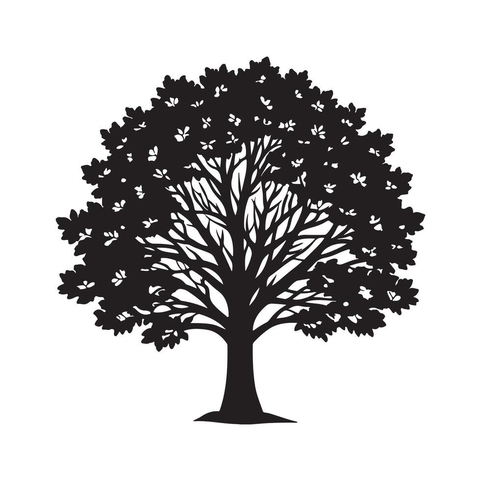 Black Tree silhouette vector