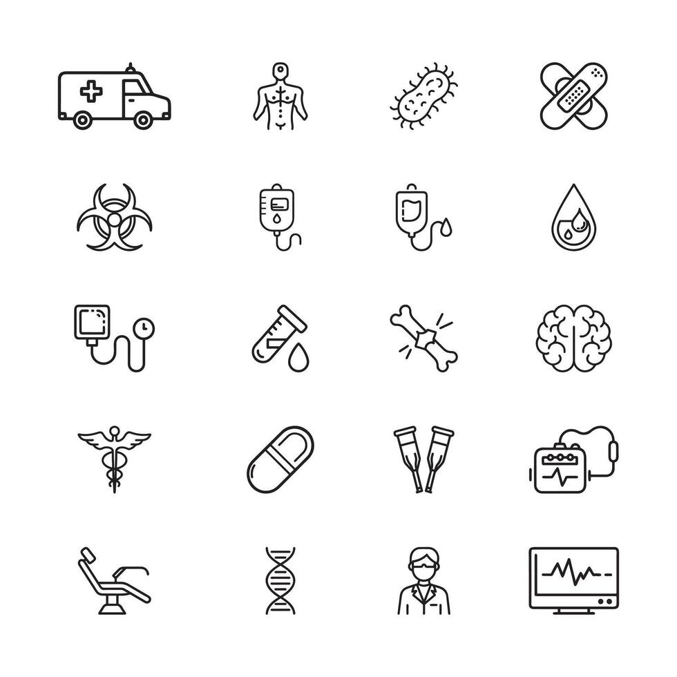 Comprehensive Medical Icon Set vector