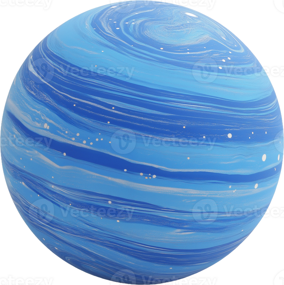blue planet with white swirls on it png