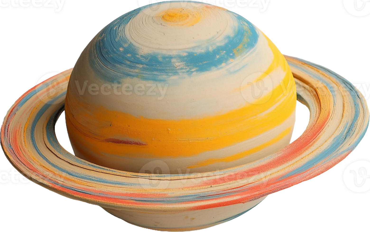 saturn planet clay model png