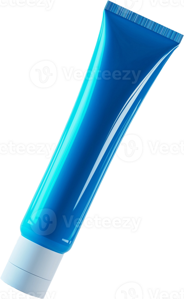 blue tube of toothpaste on transparent background png