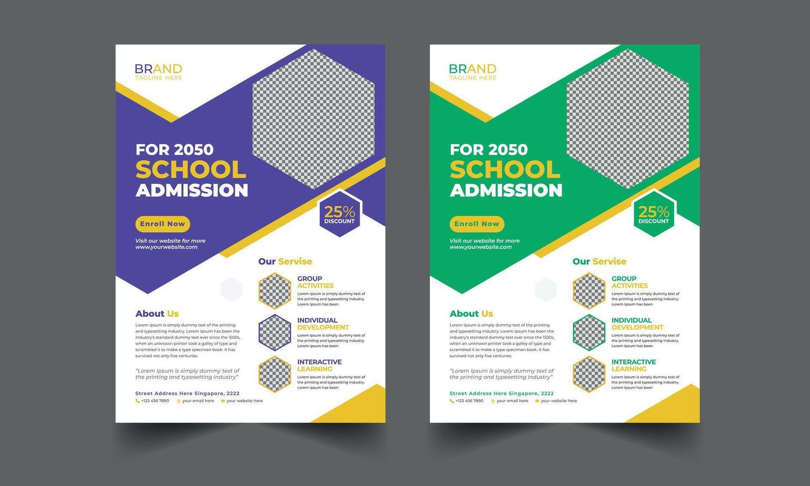 Creative Junior School Admission Flyer, school education admission flyer poster layout template. Kids back to school education admission flyer layout template. flyer design template layout vector