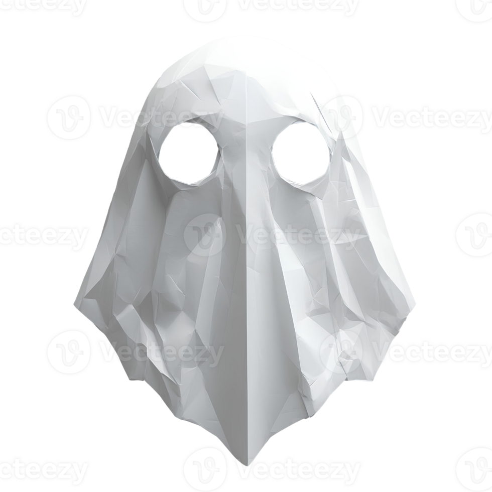 paper ghost with cut out eyes png