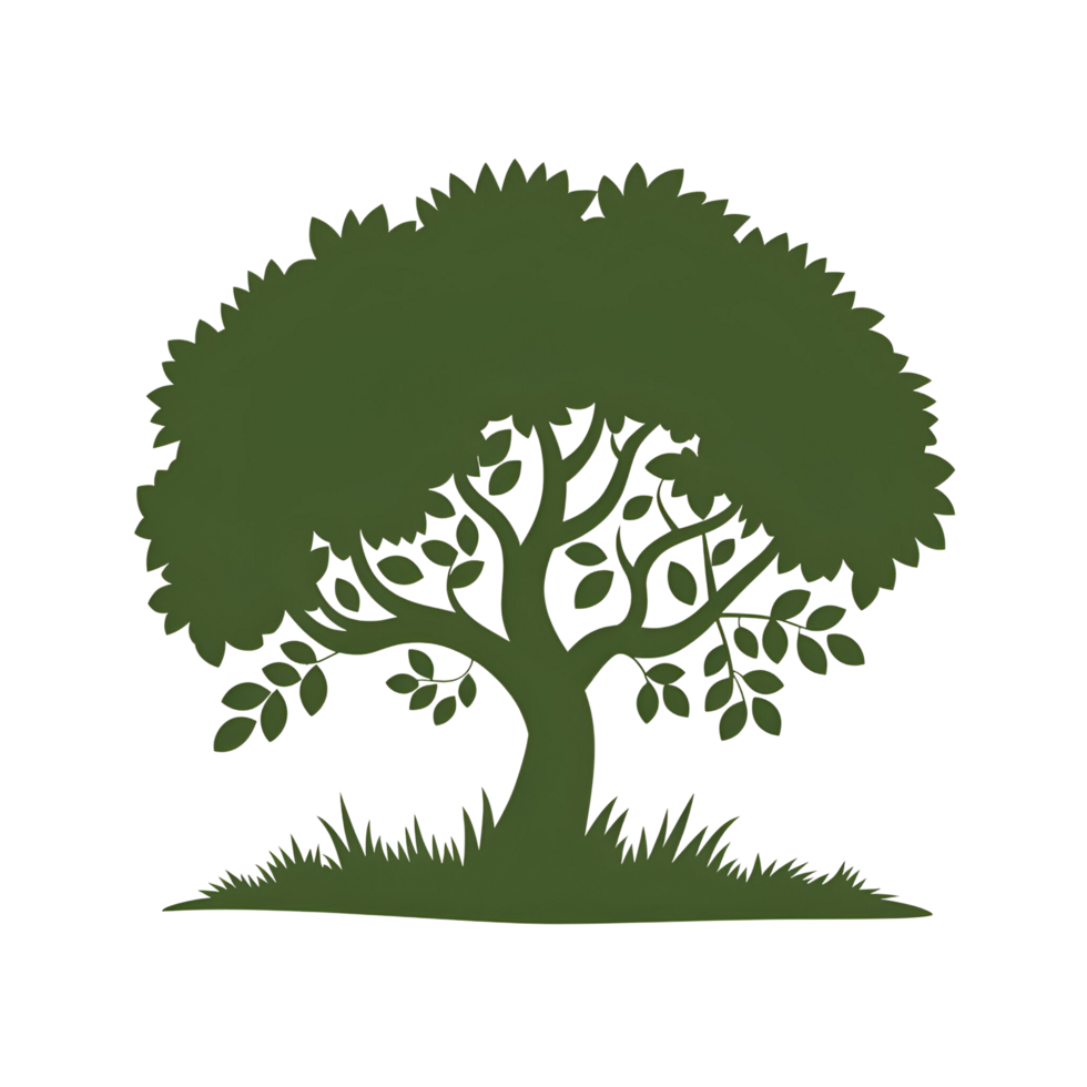 Cute green tree icon png