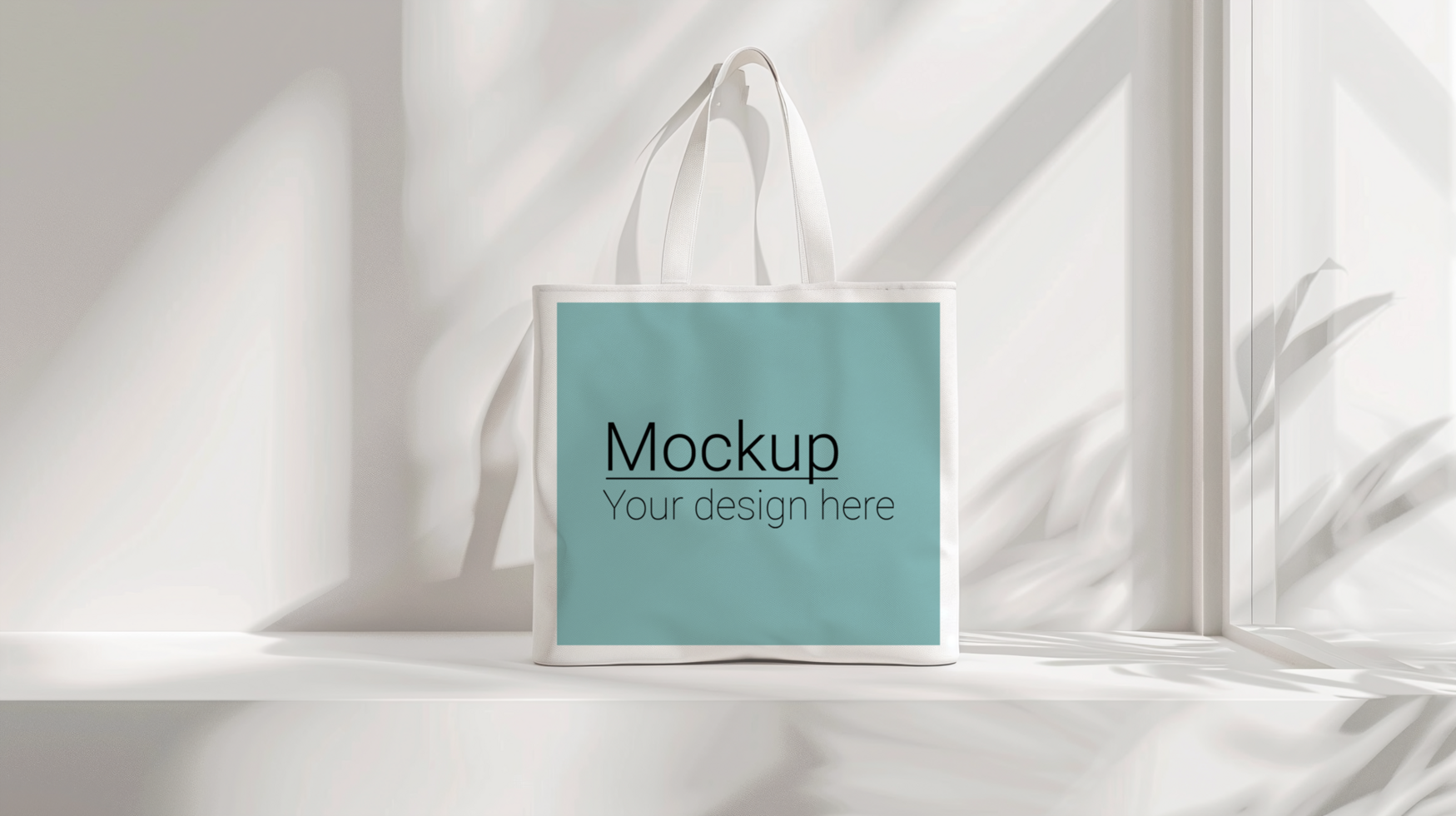 Mockup of a tote bag on a window sill psd