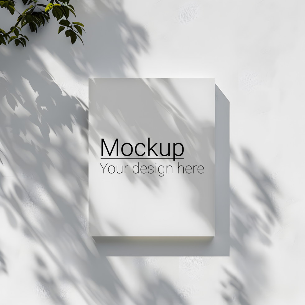 White square mockup on a wall psd