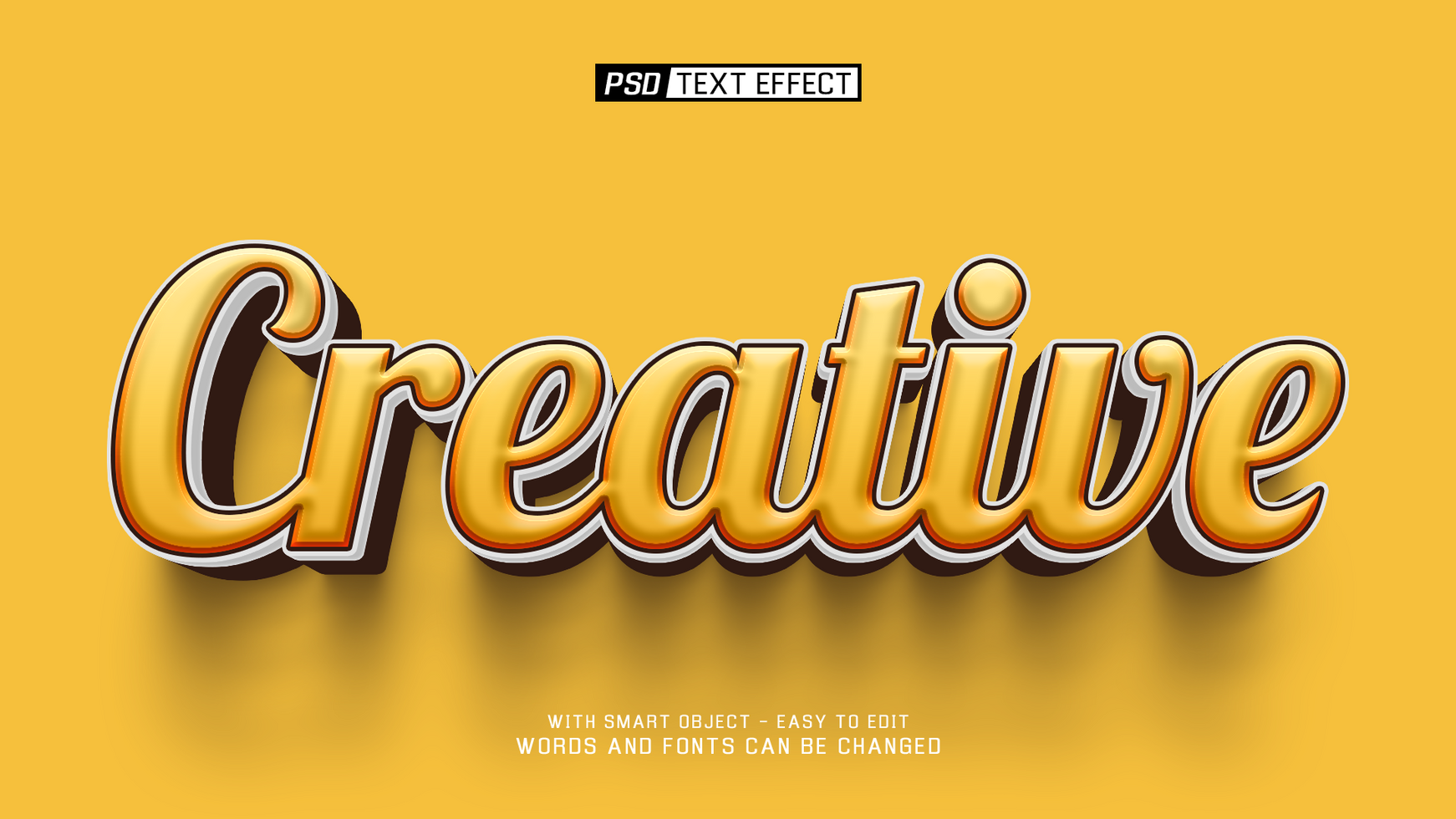 creative 3d text effect psd
