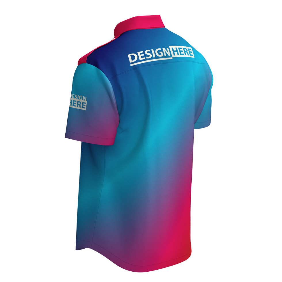 mens shirt short sleeve casual mockup back half side view psd
