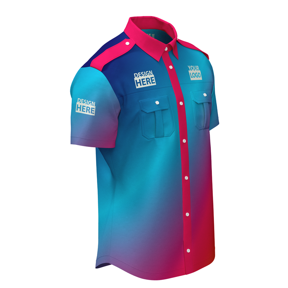 mens shirt short sleeve casual mockup front half side view psd