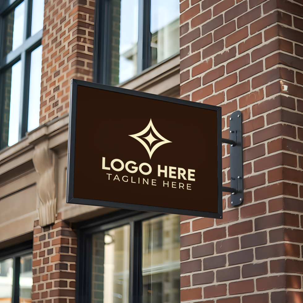 Outdoor Shop Front Signage Mockup psd