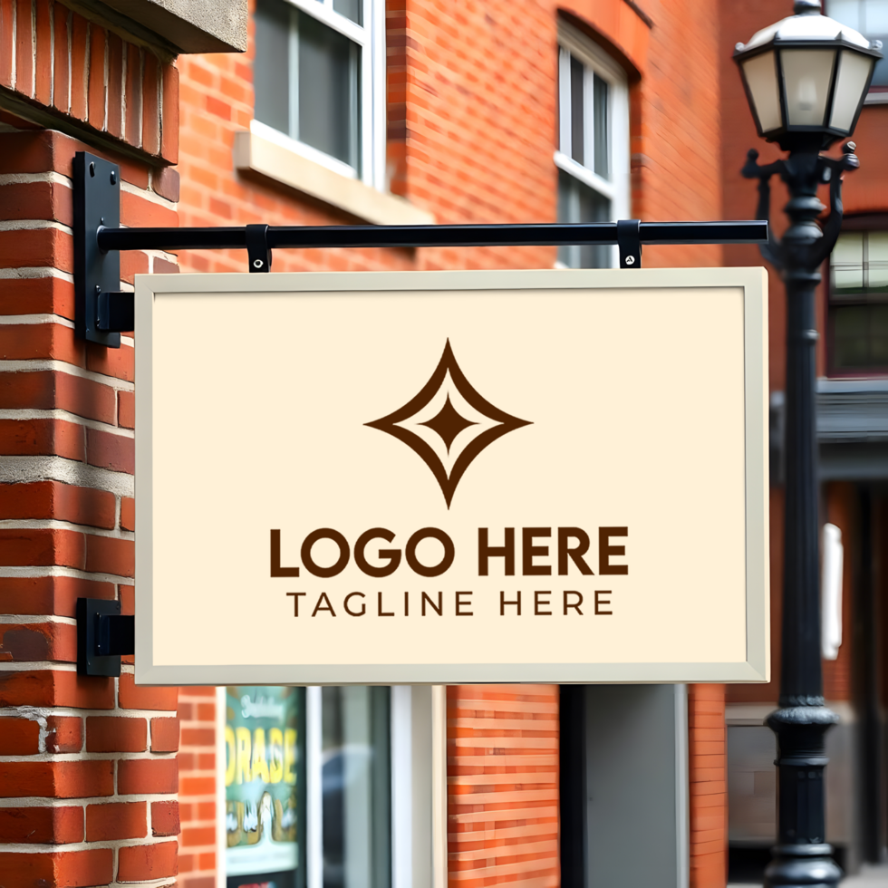 Outdoor Store Front Sign Mockup psd