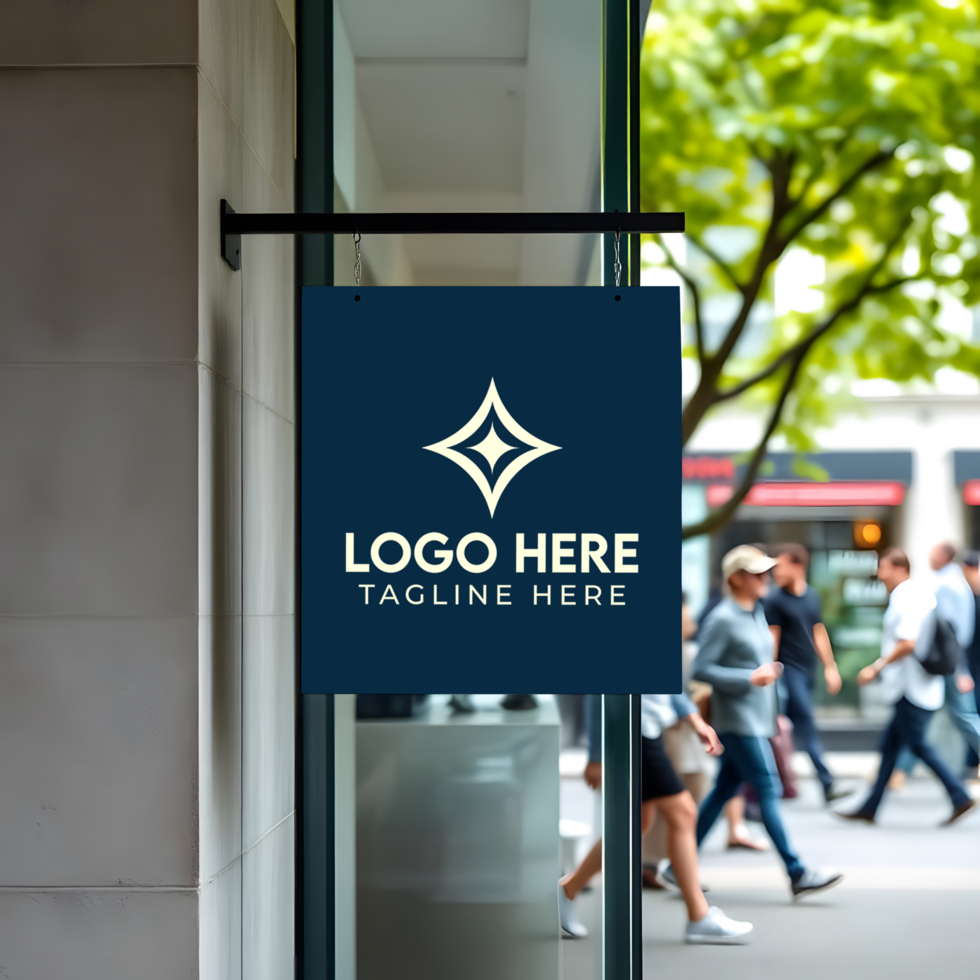 Shop Front Branding Signage Mockup psd