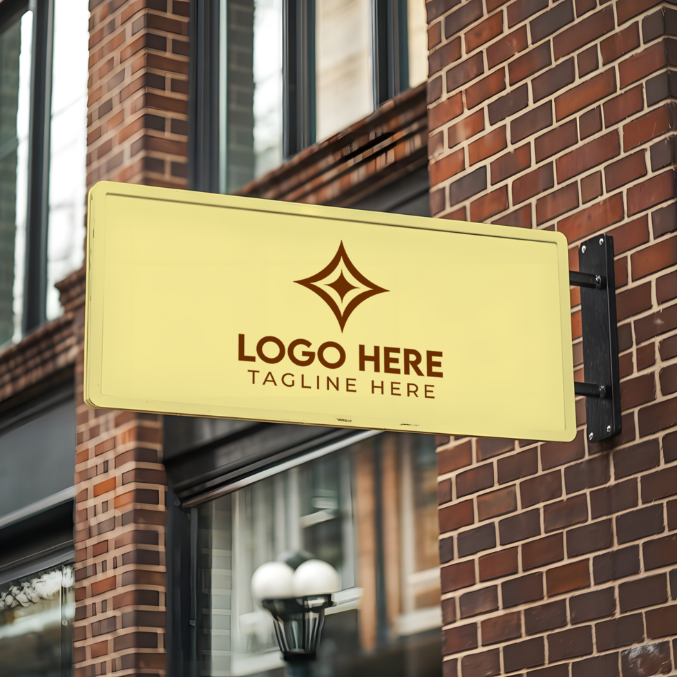 Outdoor Shop Front Sign Mockup psd