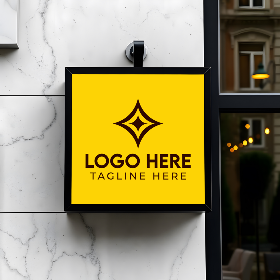 Outdoor Shop Front Logo Signage Mockup psd