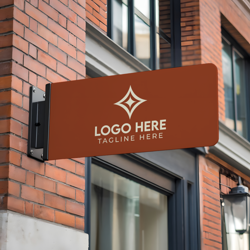 Outdoor Store Advertising Sign Mockup psd