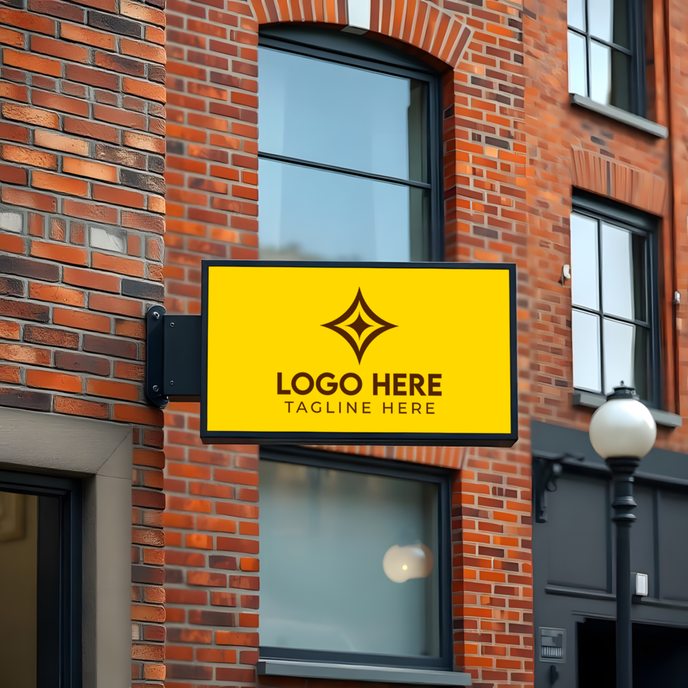 Outdoor Store Front Signage Mockup psd