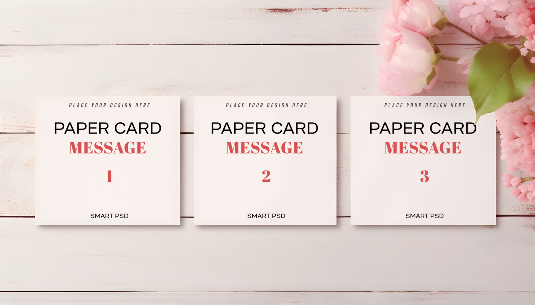 paper card message template psd