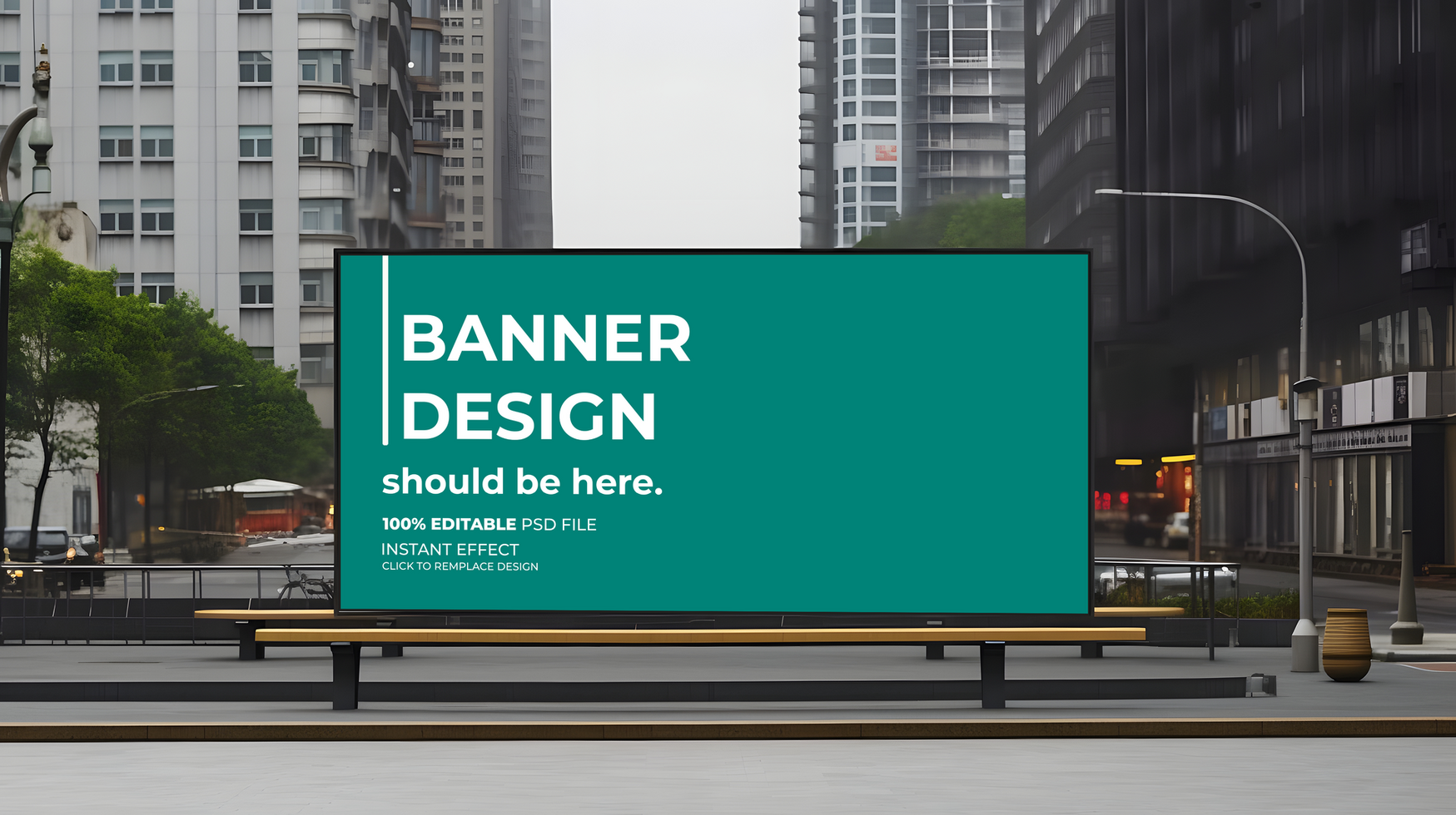 banner design mockup psd