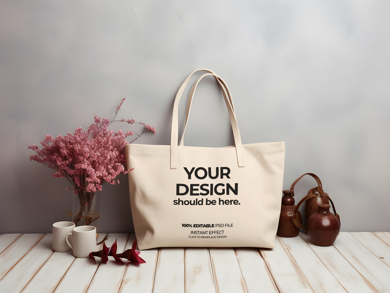 tote bag mockup on a wooden table aa039-f-1130 psd