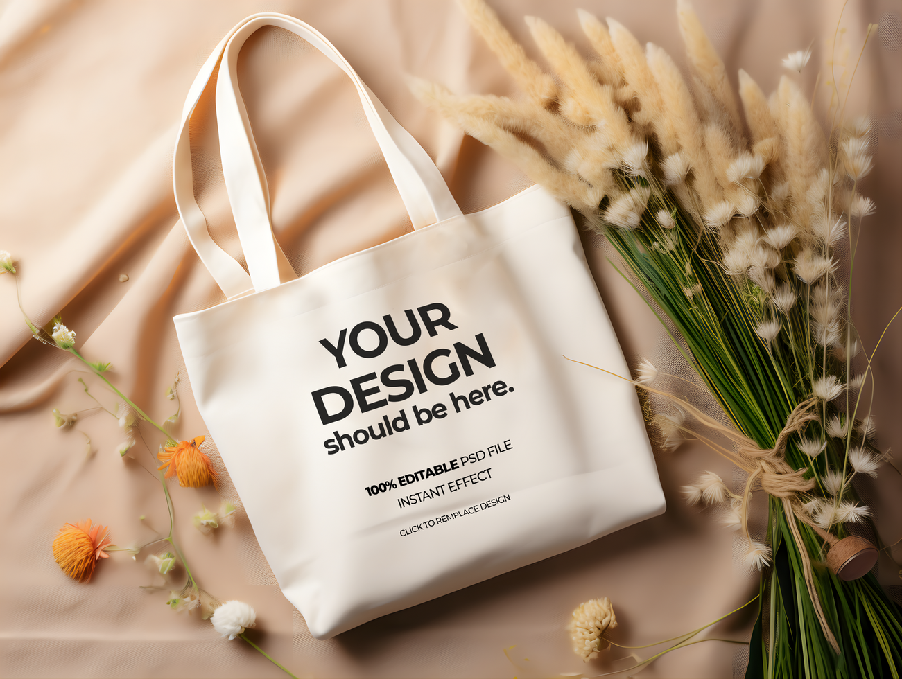 tote bag mockup on a beige background aa039-f-1112 psd