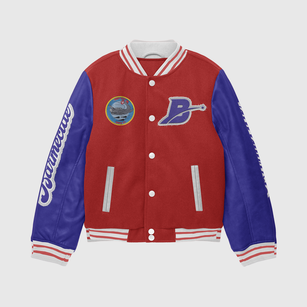 Varsity jacket mockup psd