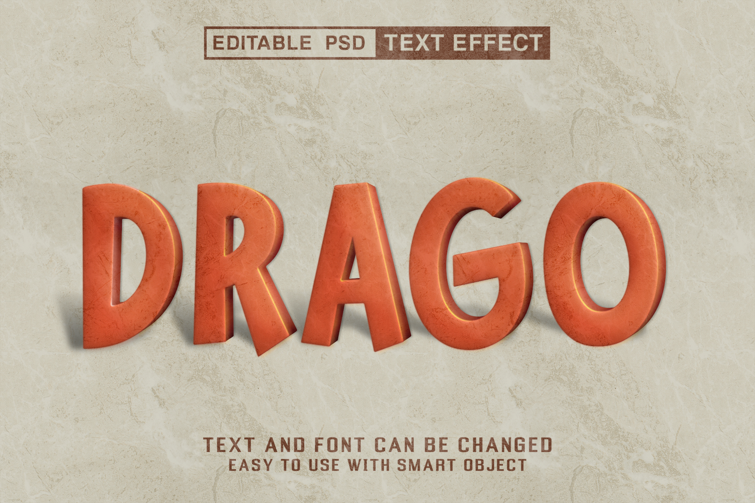 Dragon Editable Text Effect psd