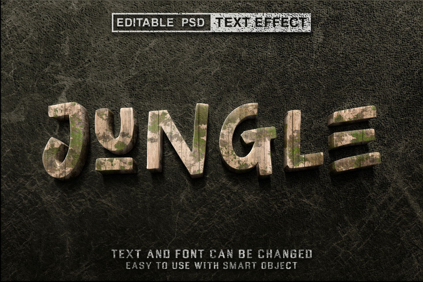 Jungle Editable Text Effect psd
