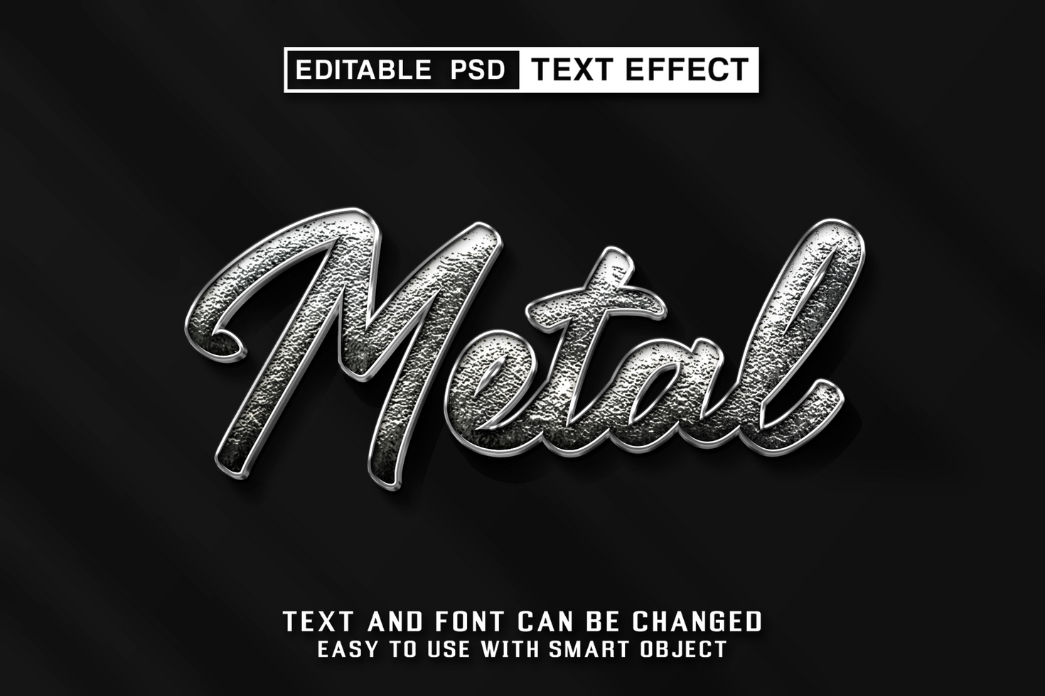 Metal Editable Text Effect psd