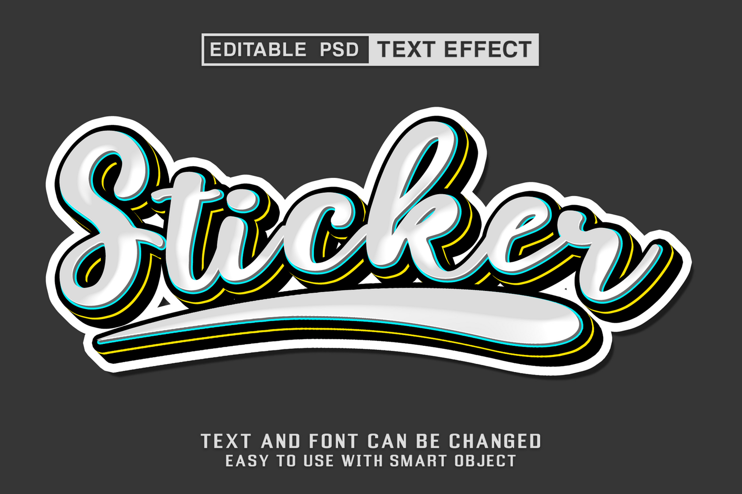 Sticker Editable Text Effect psd