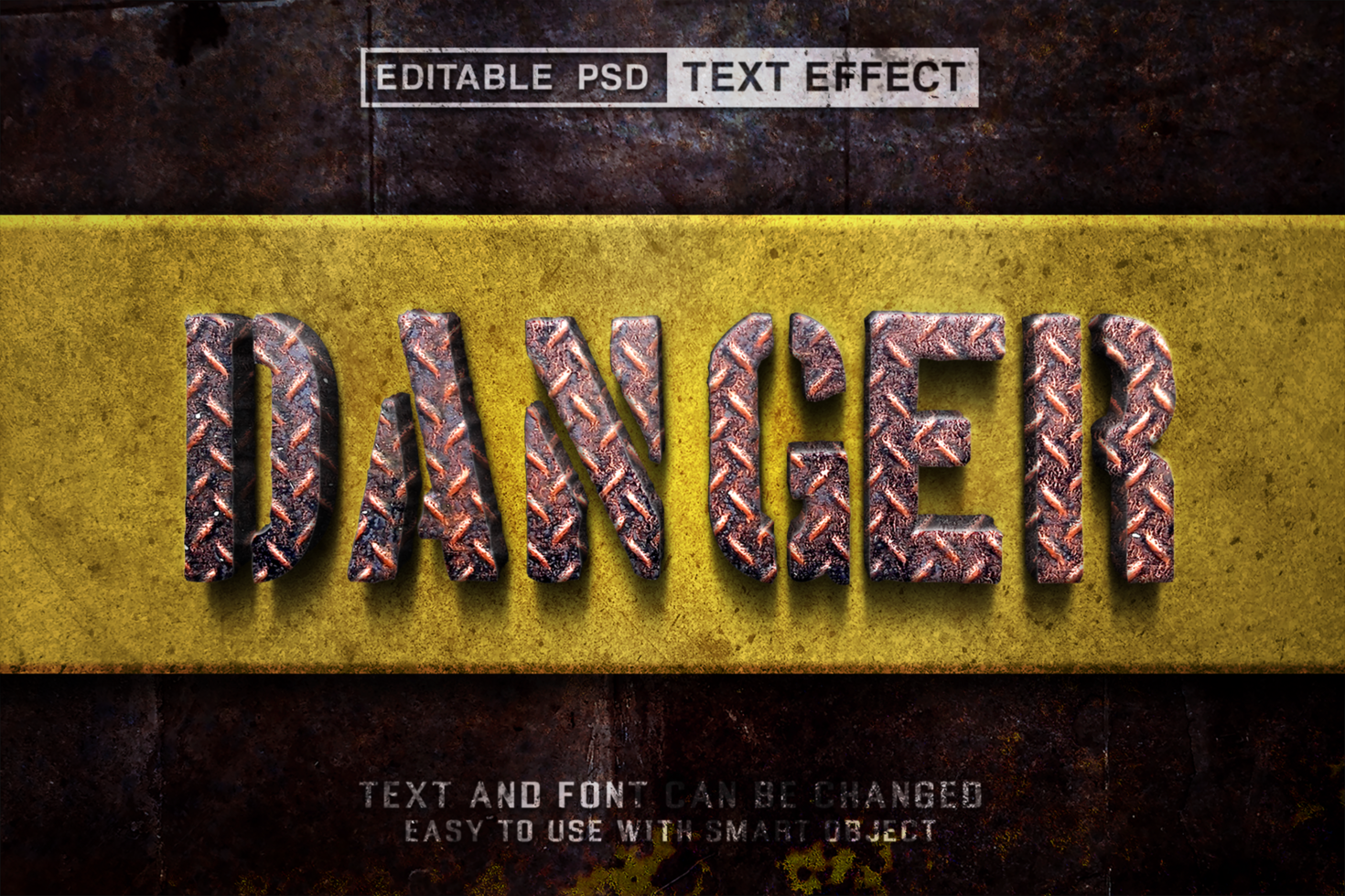 Danger Editable Text Effect psd