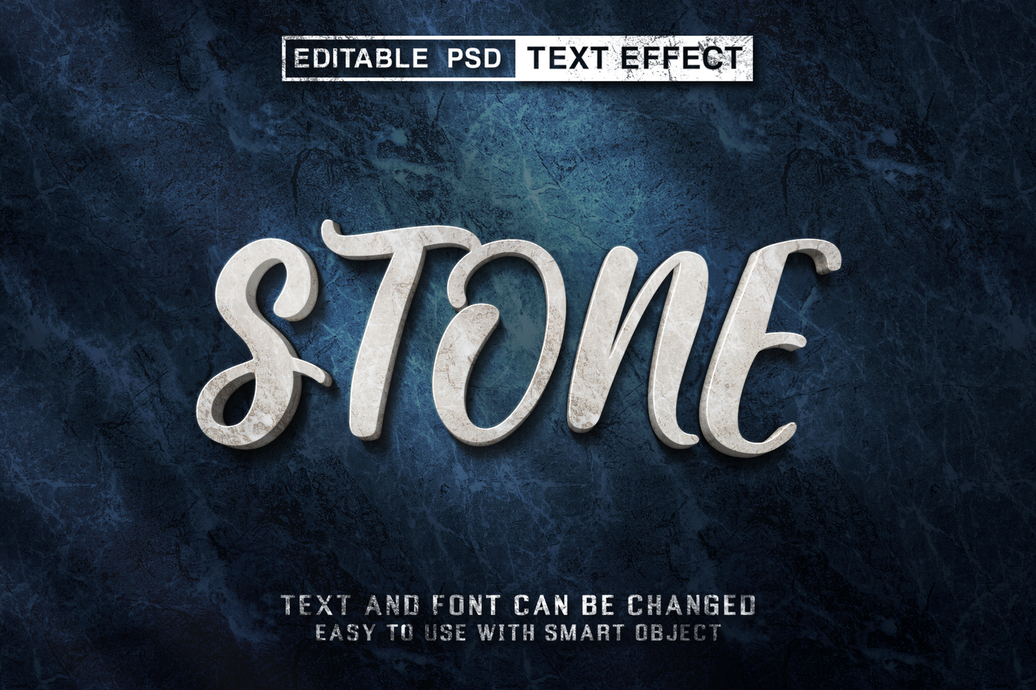 Stone Editable Text Effect psd