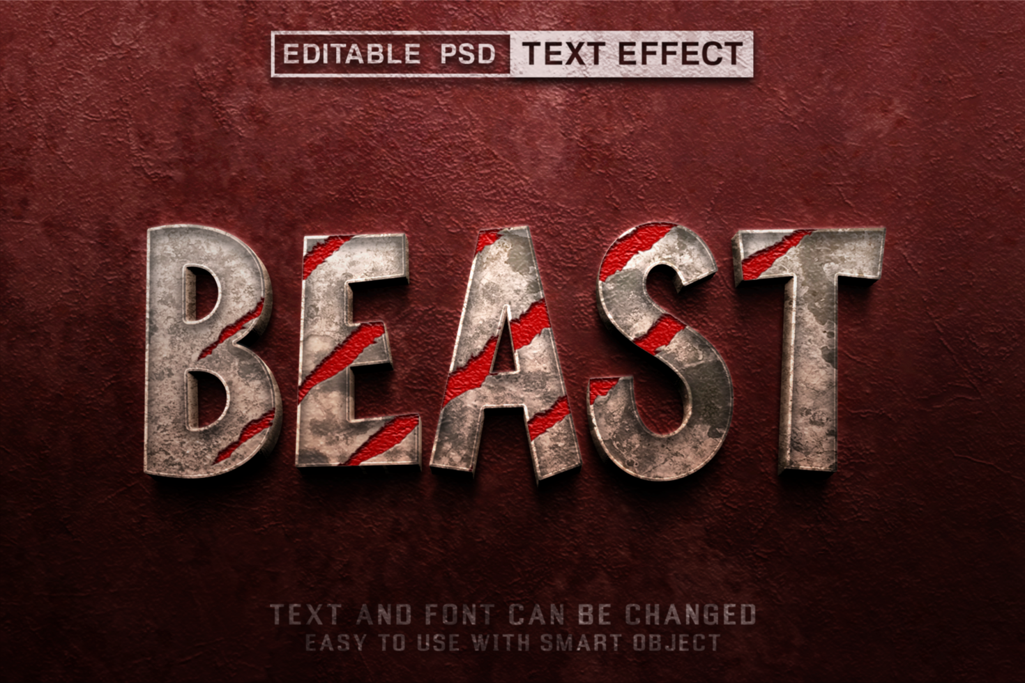 Beast Editable Text Effect psd