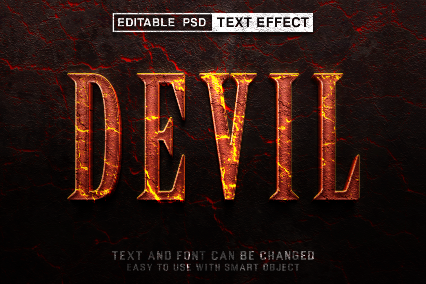 Devil Editable Text Effect psd