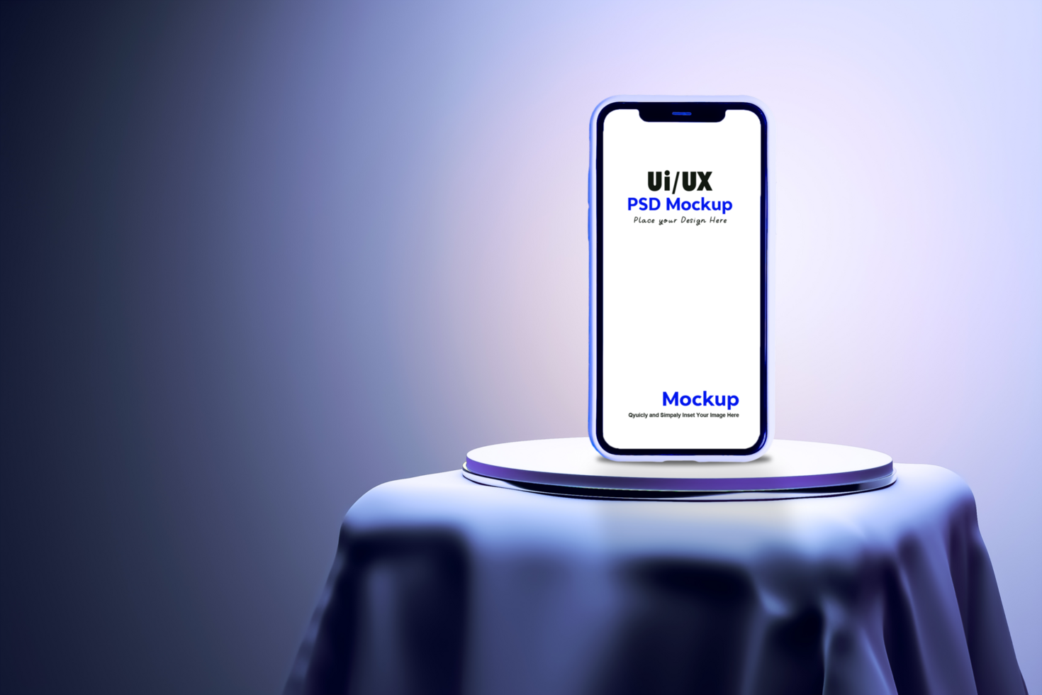 Phone screen app ui ux mockup psd