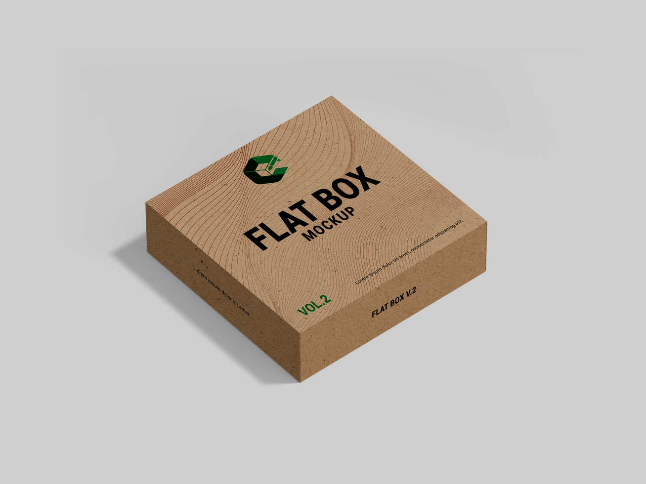 Blank Rectangle Kraft Box Mockup - Small Medium Big size cardboard box packaging design psd