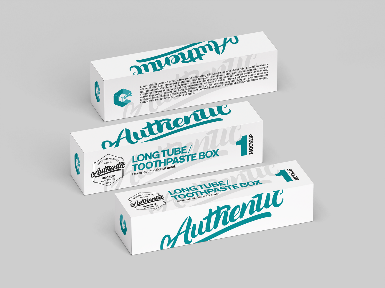 White Blank Toothpaste Product Box Mockup With Realistic Studio Look psd