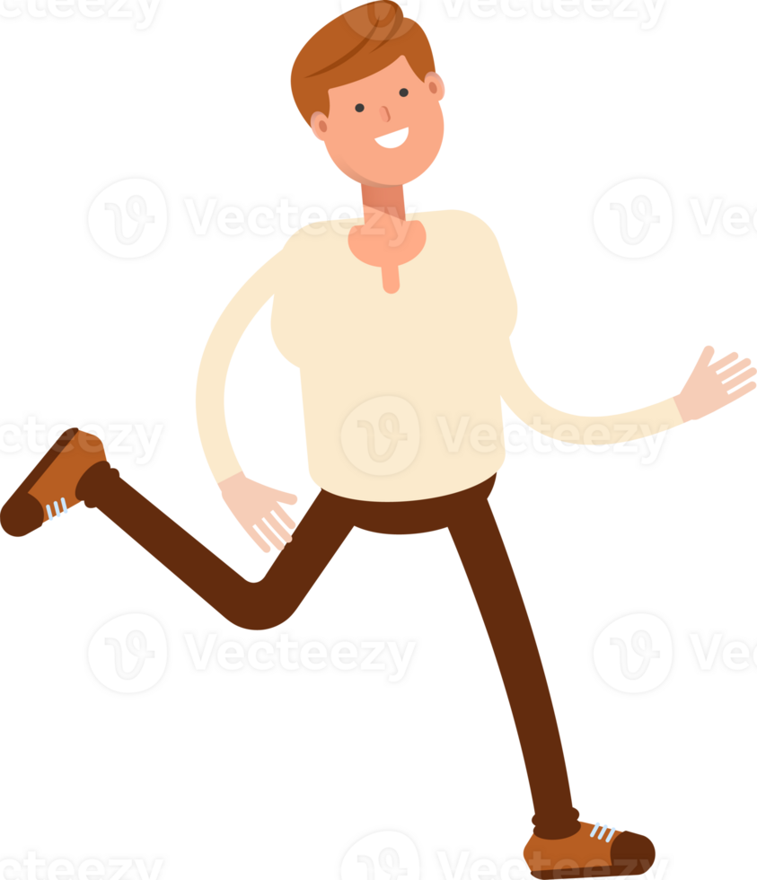 Man Character Running png