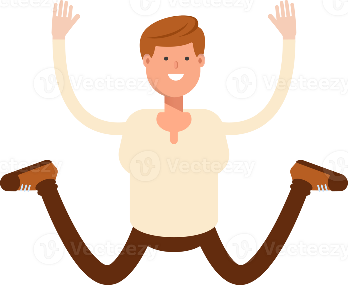 Man Character Jumping png