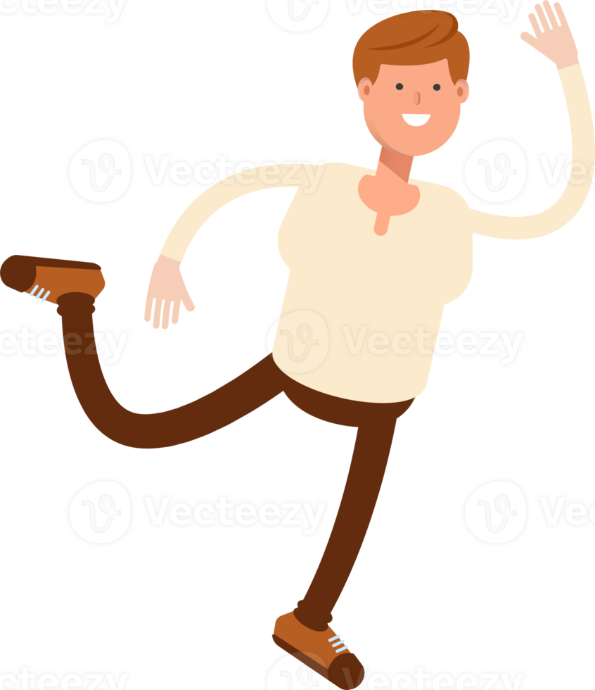 Man Character Jumping and Flying png