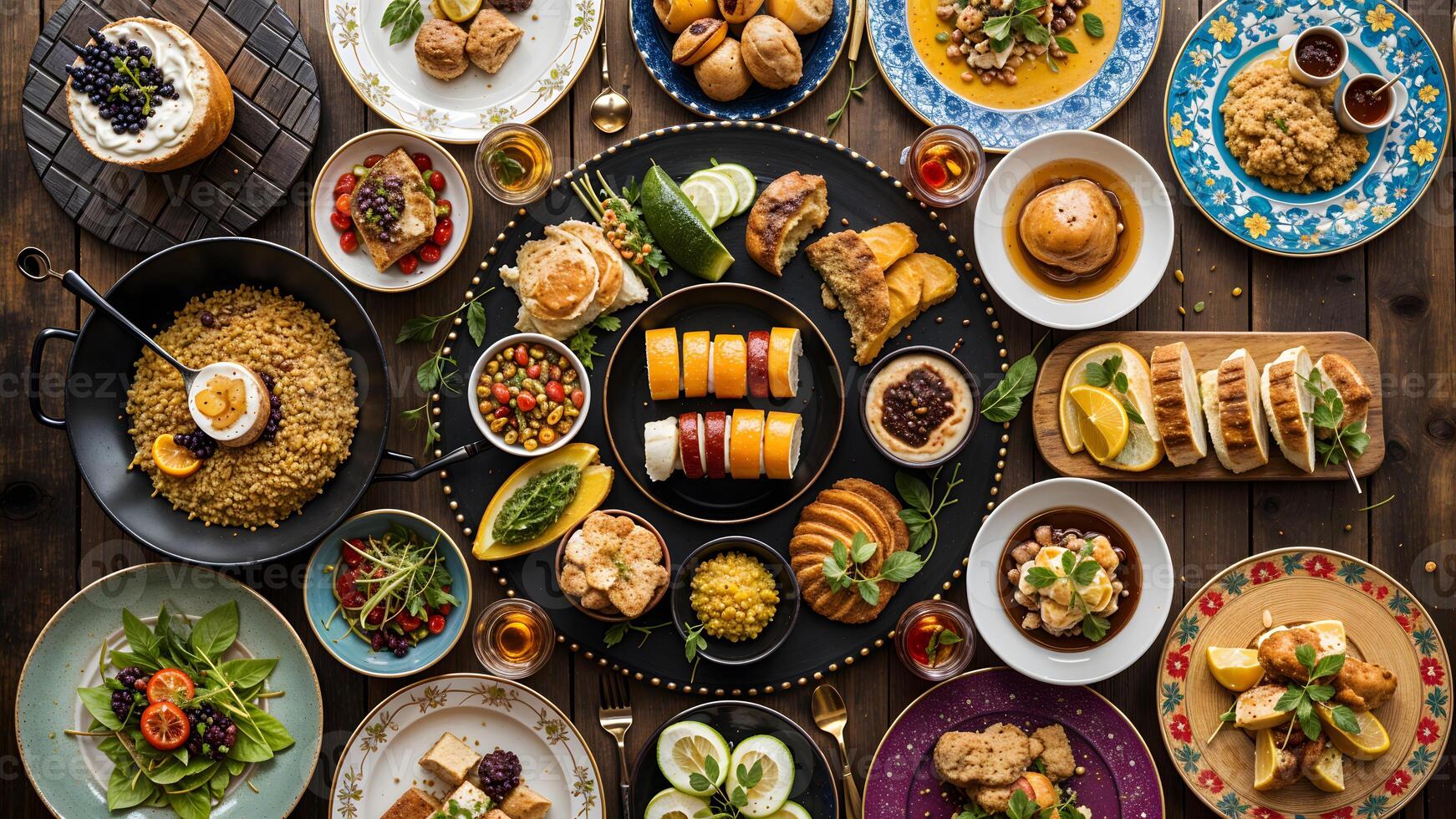 food spread, food platter, food variety, food assortment, food feast, food buffet, food display, food presentation, food photography, food styling, paella, photo