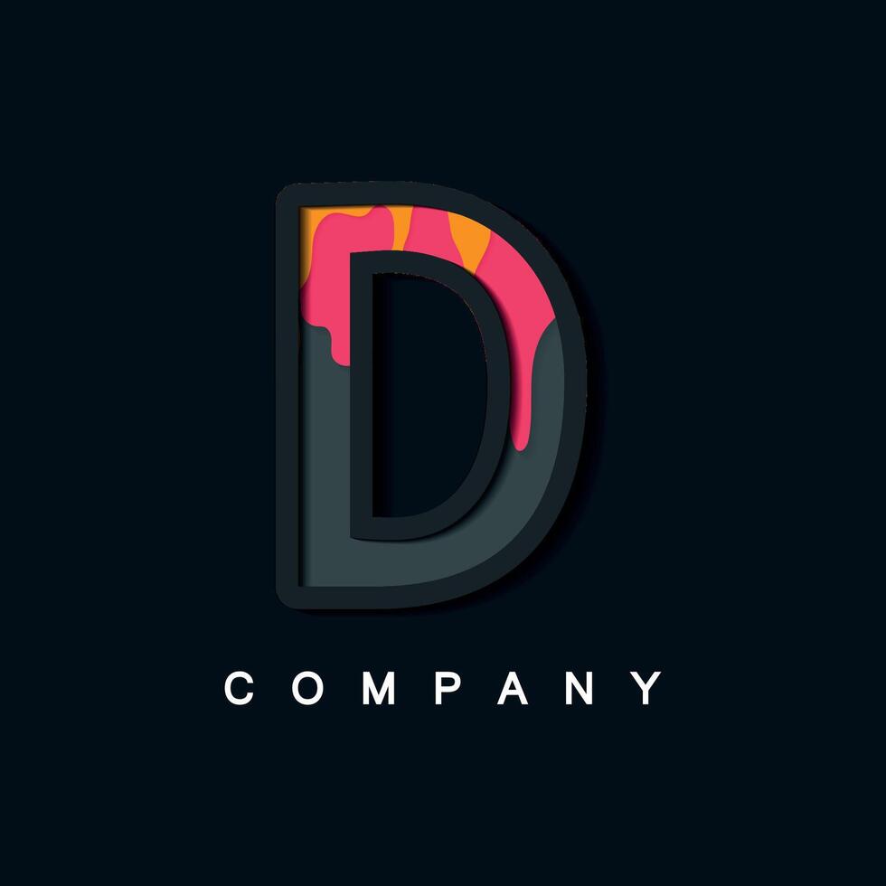 Letter D abstract modern Logo for Creative Agency Design vector