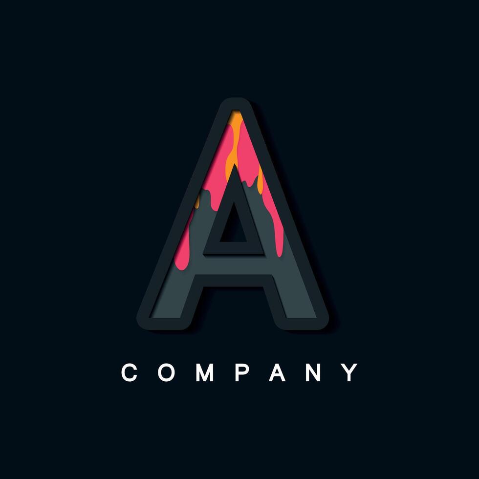 Letter A abstract modern Logo for Creative Agency Design vector