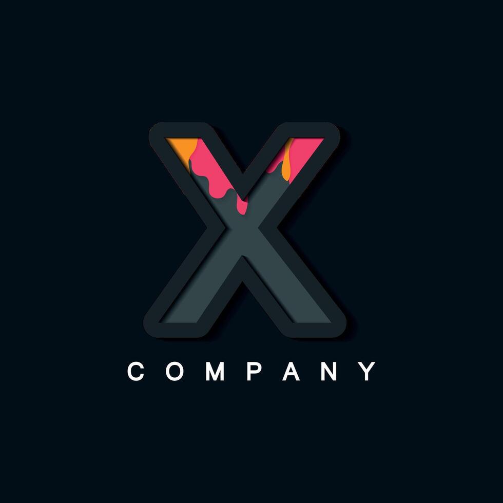 Letter X abstract modern Logo for Creative Agency Design vector