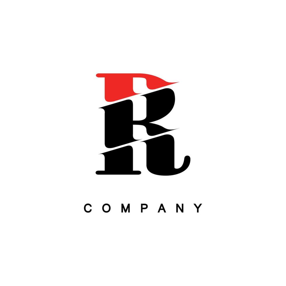 Creative Red and Black Letter R Company Logo Design vector