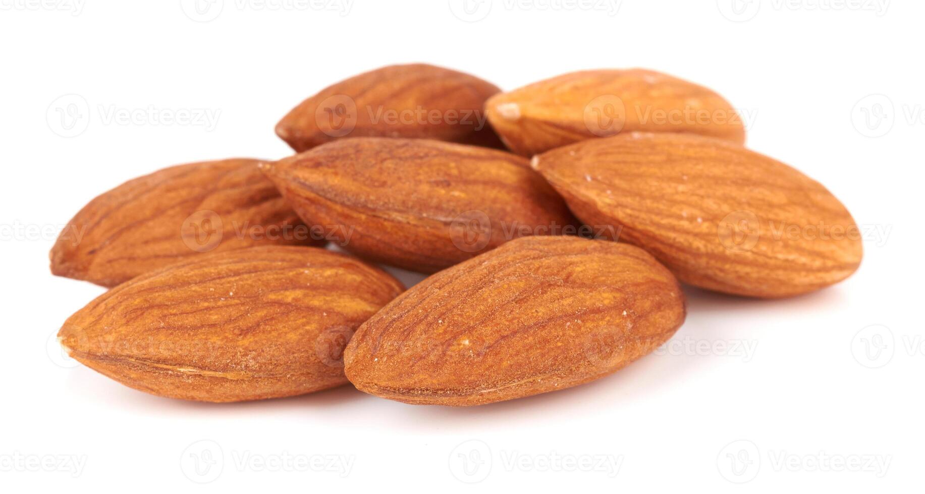 almond nut on white photo