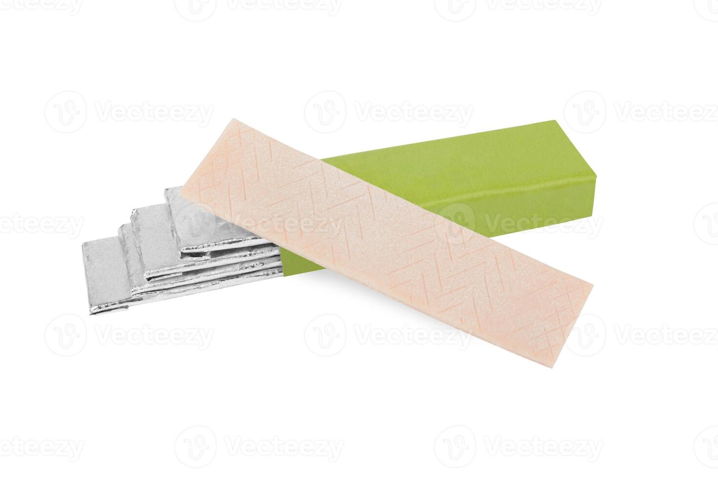 chewing gum on white photo