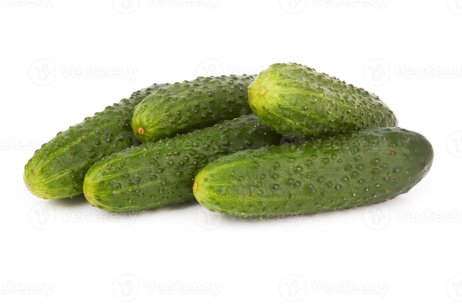 cucumbers on white photo