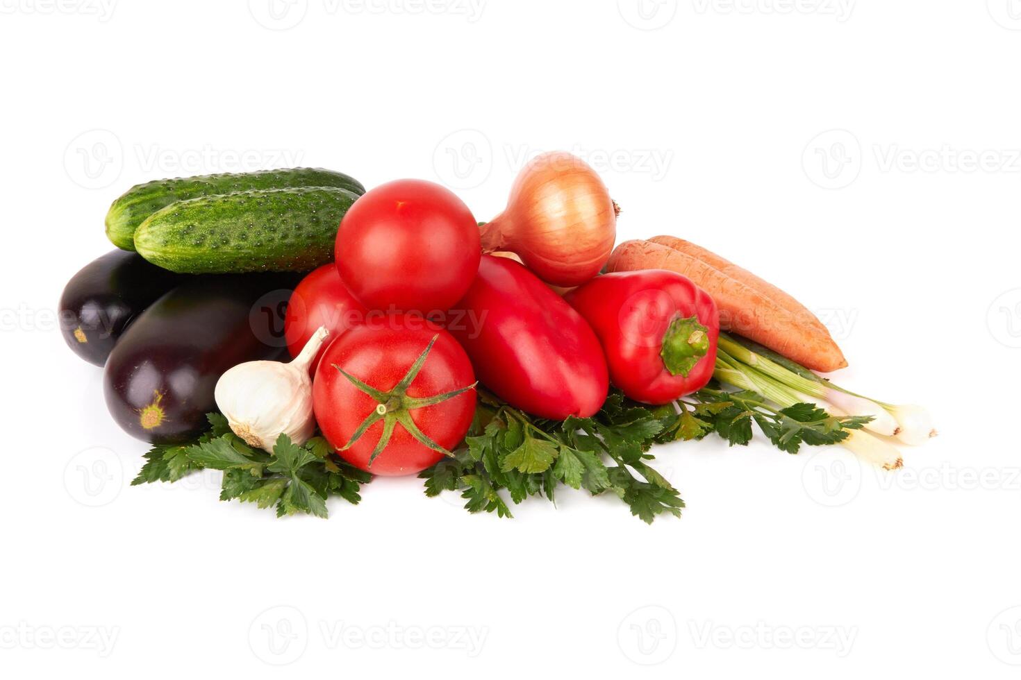vegetables on white photo