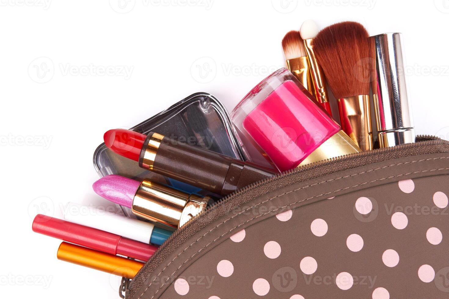cosmetics on white photo