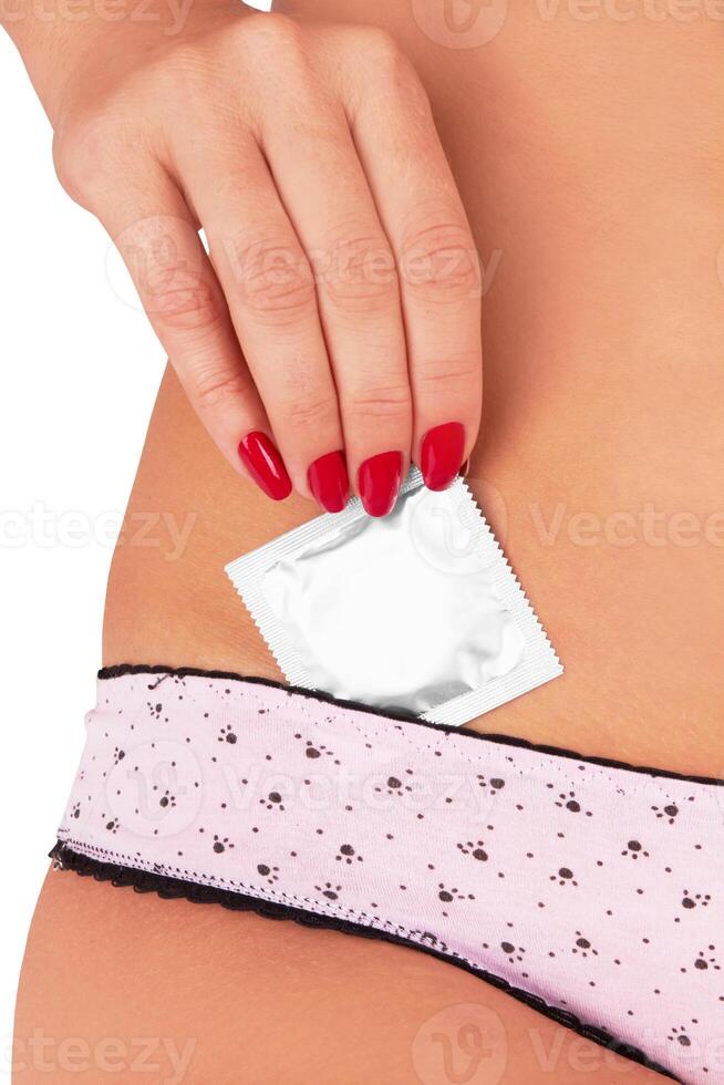 condom on white photo